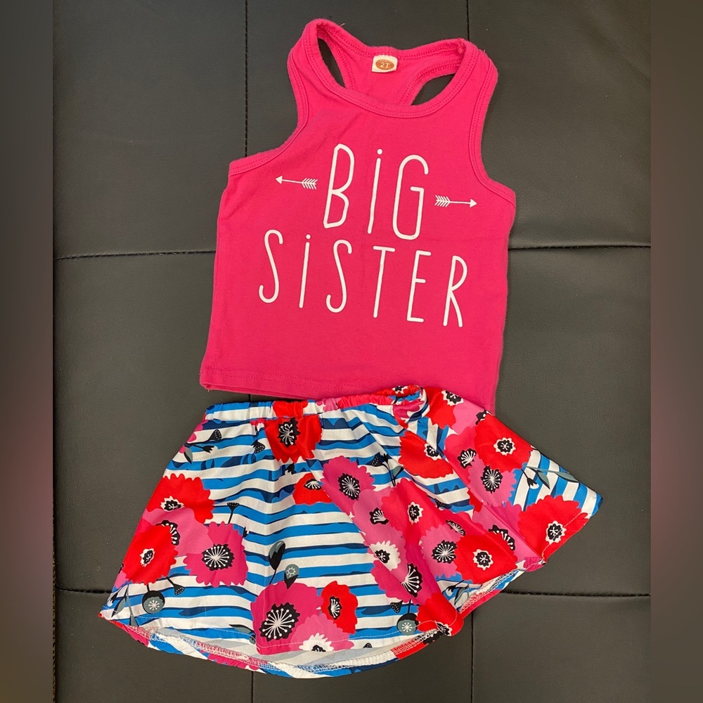 Toddler "big sister" outfit